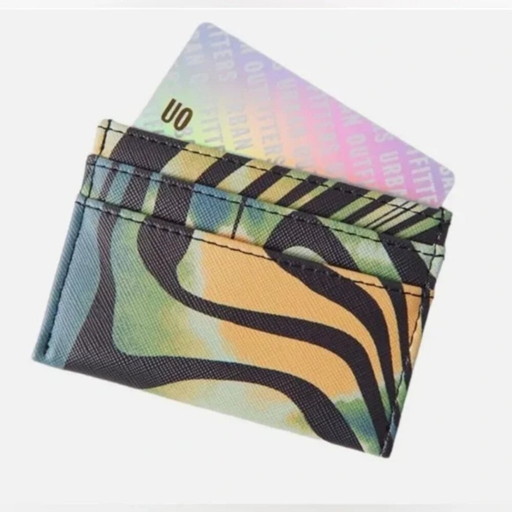 Urban Outfitters Printed Cardholder Vegan Leather Card Case